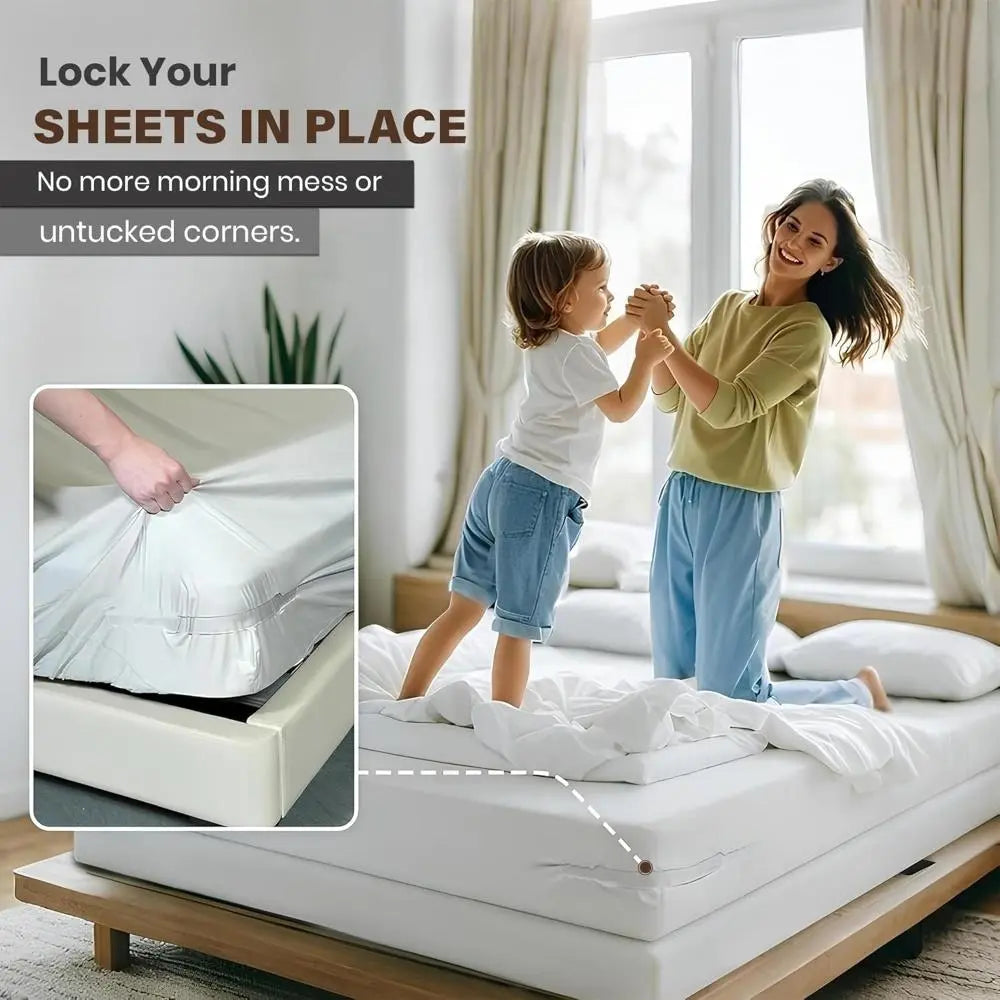 🆙No-Slip Bed Sheet Holders – Heavy Duty Corner Clips for Perfectly Tight Sheets