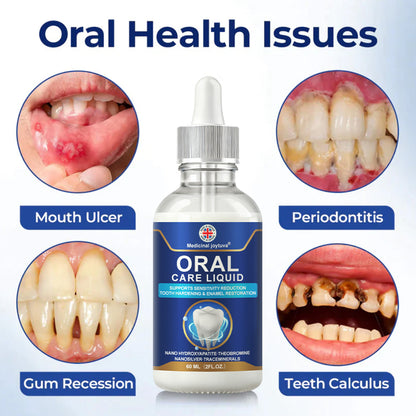 🦷💧Oral Care Liquid– Effectively treats enamel damage, gum inflammation, toothaches, sensitive teeth, gum bleeding, periodontitis, cavities, mouth ulcers, and bad breath.