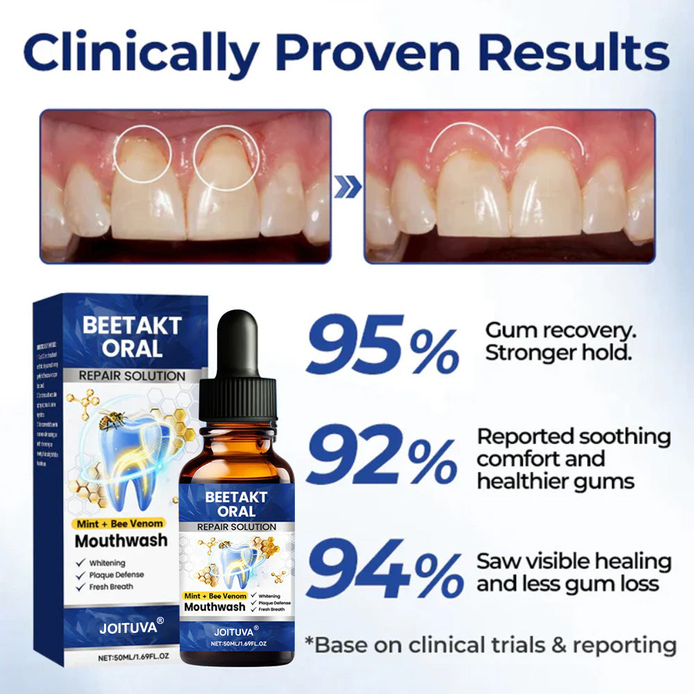 💡JOITUVA®   Oral Repair Solution, Bee Venom  Concentrated Drops for R   eceding Gums, Bleeding & Plaque, Advanced Mouthwash Alternativ