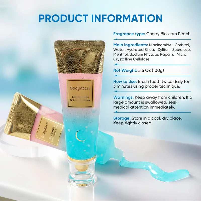 ✨Niacinamide Teeth Whitening Toothpaste | Gentle Stain Removal & Enamel Care