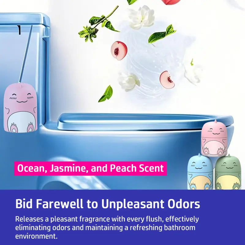 🆙Cute Dinosaur Automatic Toilet Cleaner | Long-Lasting Cistern Gel & Limescale Remover | Up to 9 Months Freshness