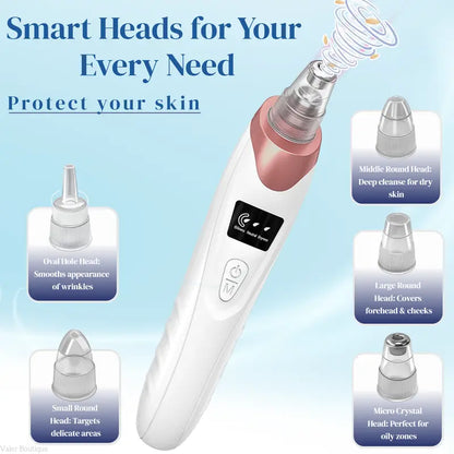 🆙Electric Pore Vacuum & Blackhead Remover – Rechargeable Spot Extractor Tool Setf