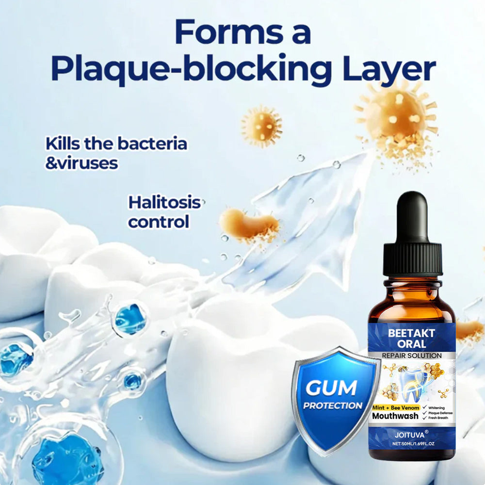 💡JOITUVA®   Oral Repair Solution, Bee Venom  Concentrated Drops for R   eceding Gums, Bleeding & Plaque, Advanced Mouthwash Alternativ