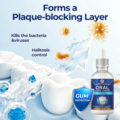 🦷💧Oral Care Liquid– Effectively treats enamel damage, gum inflammation, toothaches, sensitive teeth, gum bleeding, periodontitis, cavities, mouth ulcers, and bad breath.
