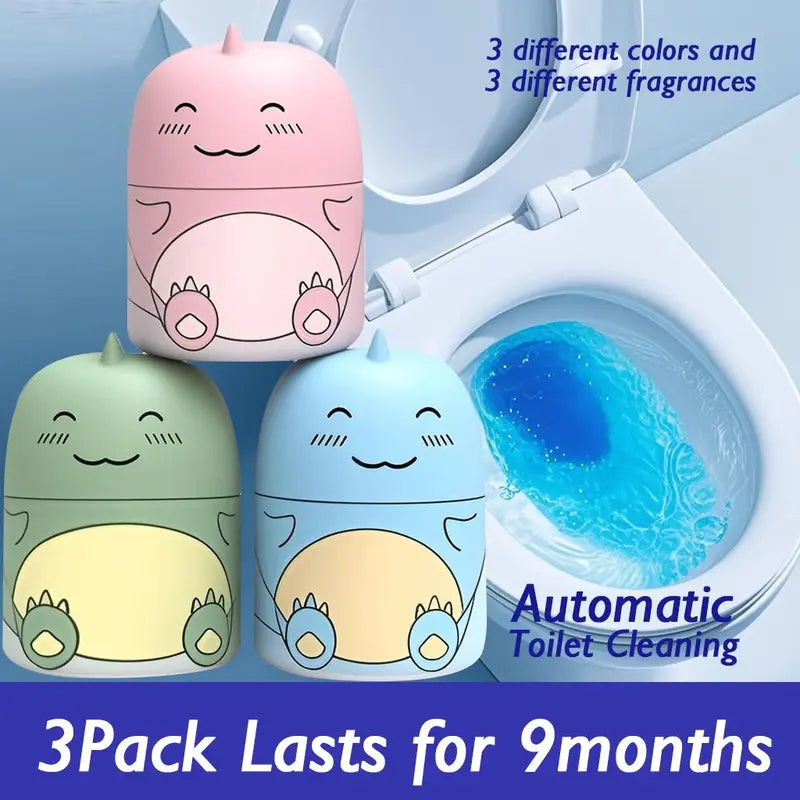 🆙Cute Dinosaur Automatic Toilet Cleaner | Long-Lasting Cistern Gel & Limescale Remover | Up to 9 Months Freshness