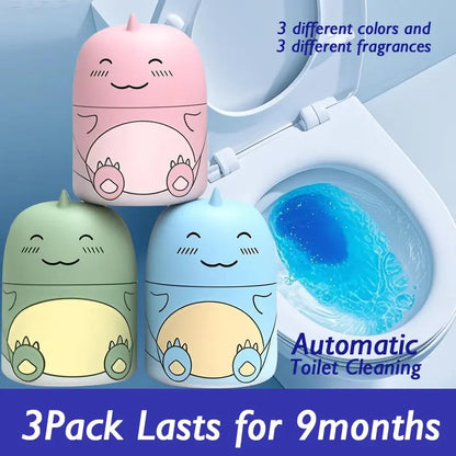 🆙Cute Dinosaur Automatic Toilet Cleaner | Long-Lasting Cistern Gel & Limescale Remover | Up to 9 Months Freshness