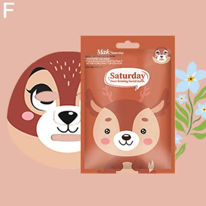 Cute Cartoon Facial Mask Moisturizing Hydrating Mask Deep Moisturizing Tender Skin Mask Dog Panda Pig Animal Mask Skin Care